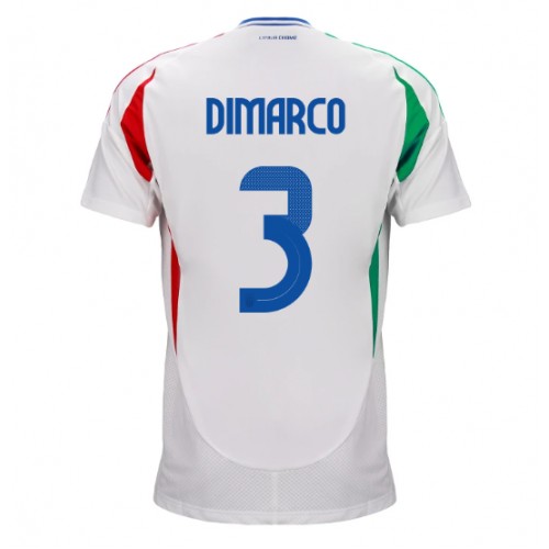 Fotballdrakt Herre Italia Federico Dimarco #3 Bortedrakt EM 2024 Kortermet